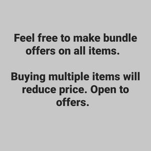 Feel free to make offers, especially the kids item